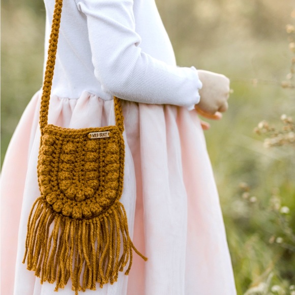 Crochet Boho Toddler Purse - Picture 1 of 8